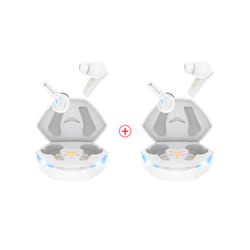RUSAM GA33 Gamer Headset Low Latency Bluetooth Headphones TWS Wireless - 2 white