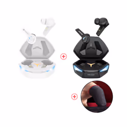 RUSAM GA33 Gamer Headset Low Latency Bluetooth Headphones TWS Wireless - 1w 1b 1fingertips
