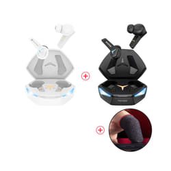 RUSAM GA33 Gamer Headset Low Latency Bluetooth Headphones TWS Wireless - 1w 1b 1fingertips