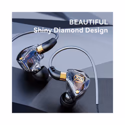 HiFi Wired Headphones with Microphone Noise-Cancelling Dynamic Earphones - KT-02Red 1.2M