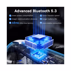 QCY T20 TWS Wireless Earphones Bluetooth 5.3 Earbuds 68ms Low Latency - T20 Black Type 6