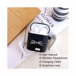 i7 MINI TWS cute Earphone Wireless Headphones Bluetooth Earbuds Blutooth - blackbeard