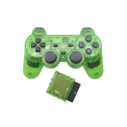 Wireless Controller Gamepad Transparent Color 2.4G Vibration Joystick - Transparent green