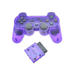 Wireless Controller Gamepad Transparent Color 2.4G Vibration Joystick - Transparent purple