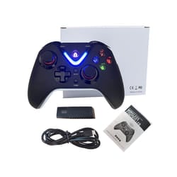2.4G Wireless Game Controller with LED Lighting Compatible with Xbox One - Black