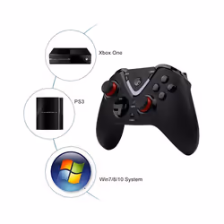 2.4G Wireless Game Controller with LED Lighting Compatible with Xbox One - Black