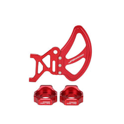 Rear Brake Disc Guard Cover Chain Adjuster Axle Block For Surron Light - Red