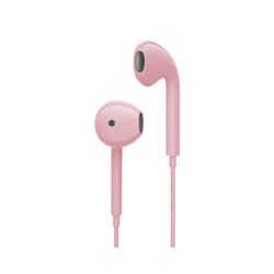 Wired Earphones With Microphone 3.5mm Earphones Plug In-Ear Headphones - Pink