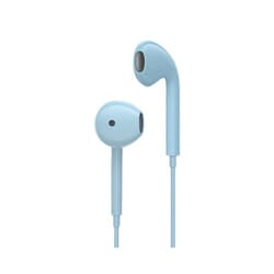 Wired Earphones With Microphone 3.5mm Earphones Plug In-Ear Headphones - Blue