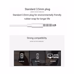 Wired Earphones With Microphone 3.5mm Earphones Plug In-Ear Headphones - Yellow
