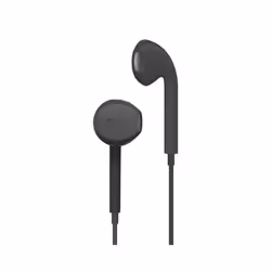 Wired Earphones With Microphone 3.5mm Earphones Plug In-Ear Headphones - Black