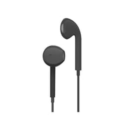 Wired Earphones With Microphone 3.5mm Earphones Plug In-Ear Headphones - Black