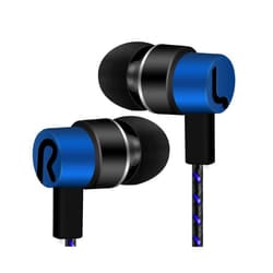 Earphones Wired Earbuds For Phones Universal 3.5mm In-Ear Stereo Headphones - Blue