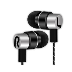 Earphones Wired Earbuds For Phones Universal 3.5mm In-Ear Stereo Headphones - Silver