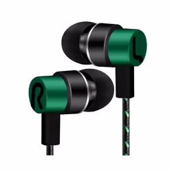 Earphones Wired Earbuds For Phones Universal 3.5mm In-Ear Stereo Headphones - Green