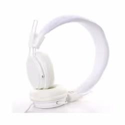 Kids Wired Ear Headphones Stylish Headband Earphones for iPad Tablet Kid - white