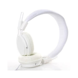 Kids Wired Ear Headphones Stylish Headband Earphones for iPad Tablet Kid - white