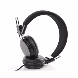Kids Wired Ear Headphones Stylish Headband Earphones for iPad Tablet Kid - black