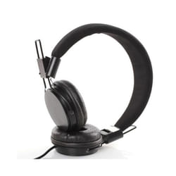 Kids Wired Ear Headphones Stylish Headband Earphones for iPad Tablet Kid - black