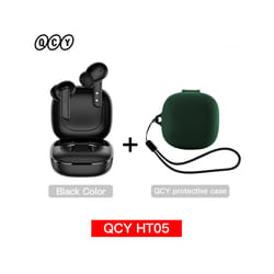 QCY HT05 ANC Wireless Earphone 40dB Noise Cancelling Bluetooth 5.2 Headphone - Black with Case02