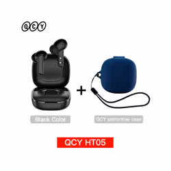 QCY HT05 ANC Wireless Earphone 40dB Noise Cancelling Bluetooth 5.2 Headphone - Black with Case03