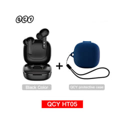 QCY HT05 ANC Wireless Earphone 40dB Noise Cancelling Bluetooth 5.2 Headphone - Black with Case03