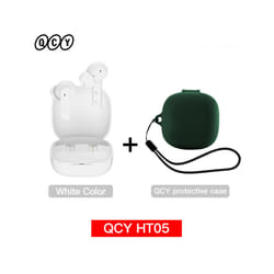 QCY HT05 ANC Wireless Earphone 40dB Noise Cancelling Bluetooth 5.2 Headphone - White with Case02