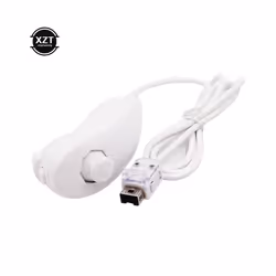For Nintendo Wii Game Controller 5 colors Nunchuck Hand Curved Game Handle - white