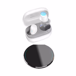 TOZO A1 Bluetooth 5.3 Earphones ,Wireless Headphones Mini , In-ear Earbuds, - Snowy Charger