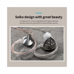 KZ EDCX Wired Earphones In Ear Monitor Headphones HiFi Bass Music Earbuds - EDCx Grey With MIC