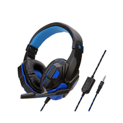 Gaming Headphones 3.5MM Wired PC Bass Stereo Gamer Headset Phone Laptop - Black