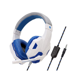 Gaming Headphones 3.5MM Wired PC Bass Stereo Gamer Headset Phone Laptop - WHITE