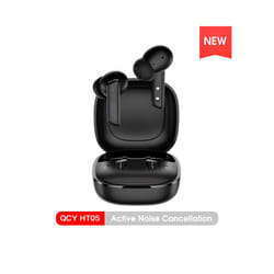 QCY HT05 ANC Wireless TWS Bluetooth 5.2 Earphones 40dB Active Noise Cancellation - HT05 Black