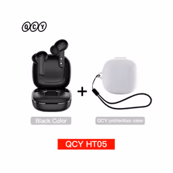 QCY HT05 ANC Wireless TWS Bluetooth 5.2 Earphones 40dB Active Noise Cancellation - Black with Case04