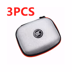 KZ Earphone Bags PU Zipper Storage Box Portable Hold Storage Box Case - 3PCS White