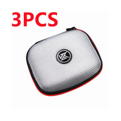 KZ  Earphone Bags PU Zipper Storage Box Portable Hold Storage Box Case - 3PCS White