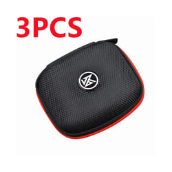 KZ  Earphone Bags PU Zipper Storage Box Portable Hold Storage Box Case - 3PCS Black