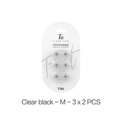 TRN T Ear-Tips Silicone Eartips Memory Earplugs Double Support Structure - Black M