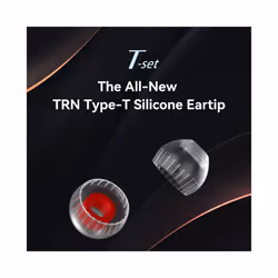 TRN T Ear-Tips Silicone Eartips Memory Earplugs Double Support Structure - Black M