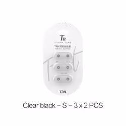 TRN T Ear-Tips Silicone Eartips Memory Earplugs Double Support Structure - Black S