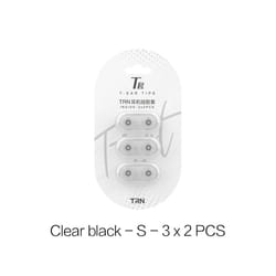 TRN T Ear-Tips Silicone Eartips Memory Earplugs Double Support Structure - Black S