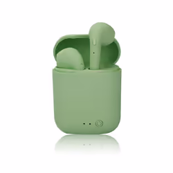 TWS I12 Macaron Wireless Bluetooth Headset Matte Sport Binaural Earbuds - Green