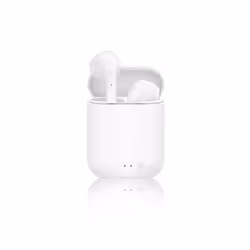 TWS I12 Macaron Wireless Bluetooth Headset Matte Sport Binaural Earbuds - White