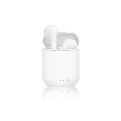 TWS I12 Macaron Wireless Bluetooth Headset Matte Sport Binaural Earbuds - White