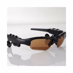 Fashion Stereo Earphones Wireless Headphones with Mic Polarized Sunglasses - Tawny