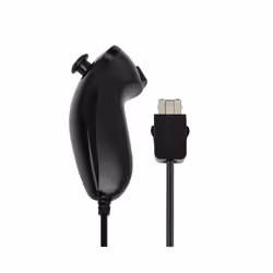 For Nintendo Wii/Wii U Joystick 2 in 1 Wireless Nunchuck Remote Gamepad - left black