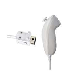 For Nintendo Wii/Wii U Joystick 2 in 1 Wireless Nunchuck Remote Gamepad - left white