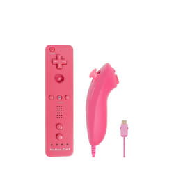 For Nintendo Wii/Wii U Joystick 2 in 1 Wireless Nunchuck Remote Gamepad - red