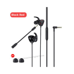 OLAF 3.5mm Wired Headphones Gaming Headset Bass Stereo Gamer Earphones - Black-red