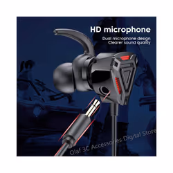 OLAF 3.5mm Wired Headphones Gaming Headset Bass Stereo Gamer Earphones - Black-red
